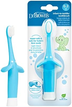 Dr.Brown's InfanttoToddler Toothbrush, Elephant, Blue, 1Pack