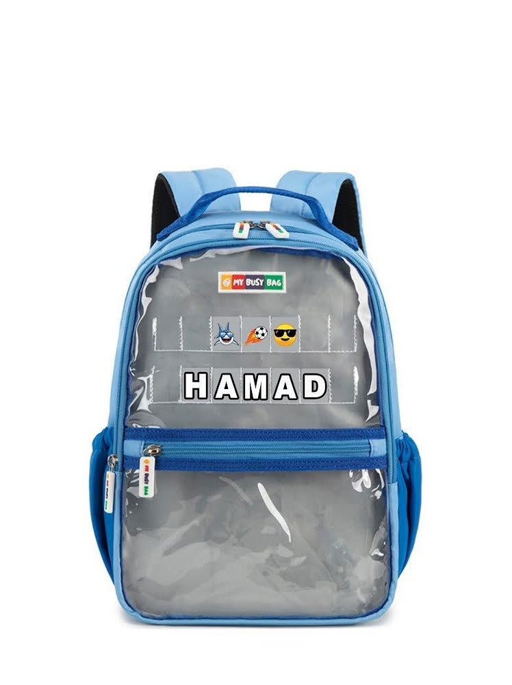 Sea_color_Backpack ( add your name packpack)