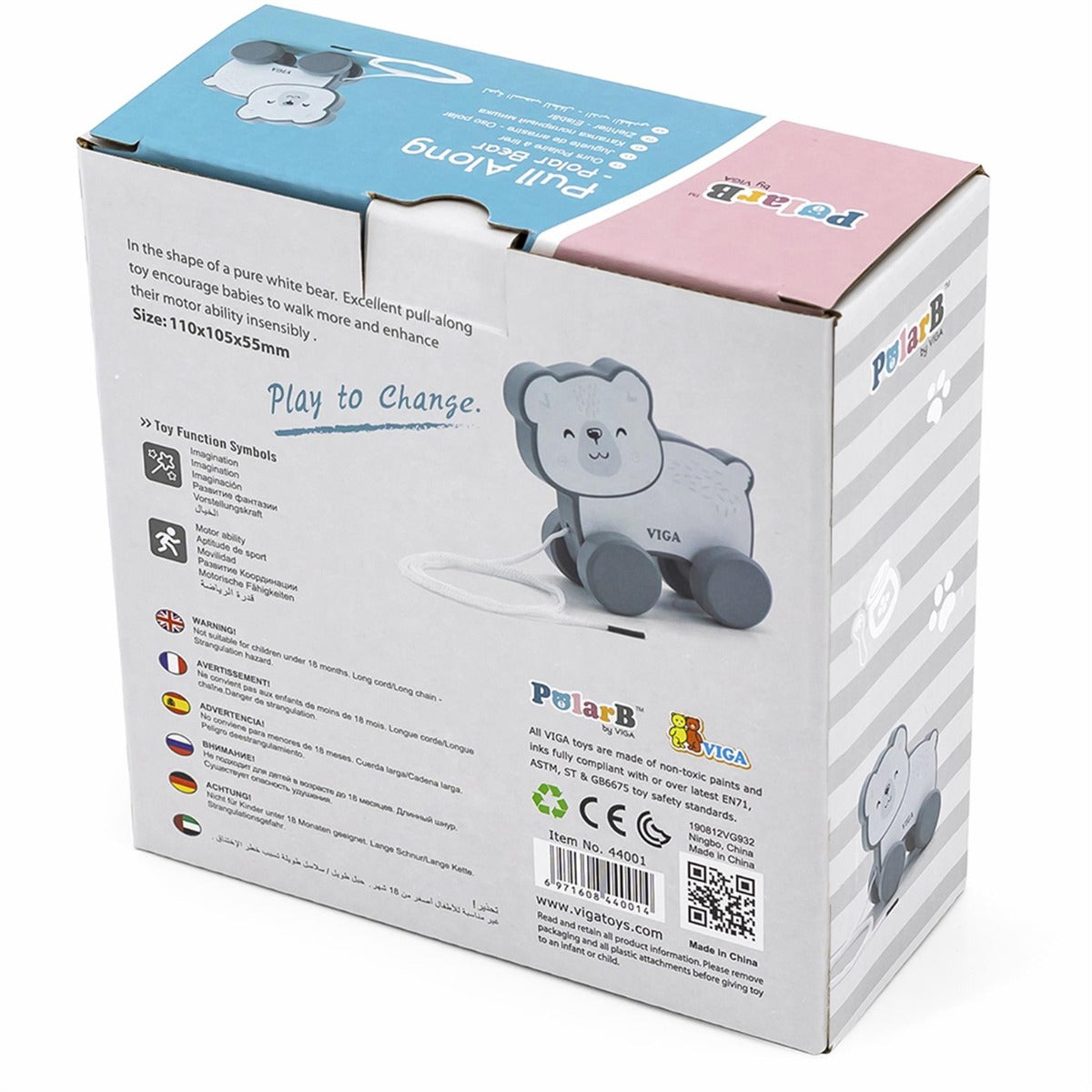 Viga Pull Along - Polar Bear