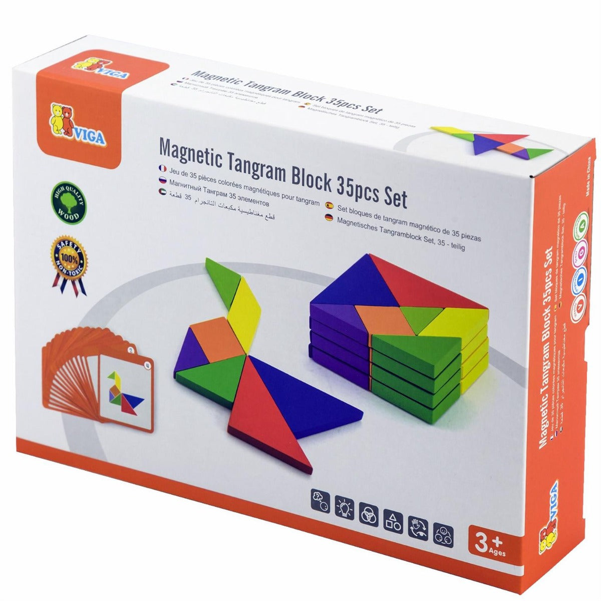 Viga Magnetic Tangram Block  - 35pcs Set