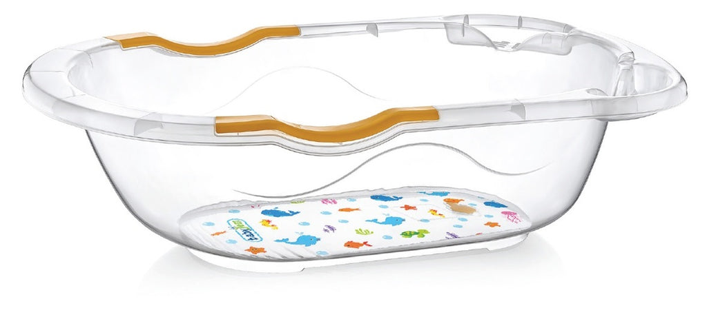 بيبي جيم_ حوض الاستحمام مع داعم_أبيض