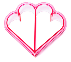 Fun box PLASTIC SANDWICH & FOOD CUTTER - HEARTS SHPES - RED