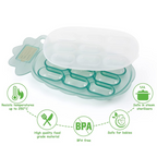 Haakaa Silicone Pineapple Nibble Tray - Pea Green