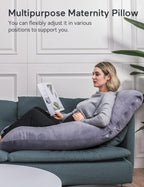 Momcozy Pregnancy Pillows for Sleeping, U Shaped Full Body Maternity Pillow with Removable Cover1