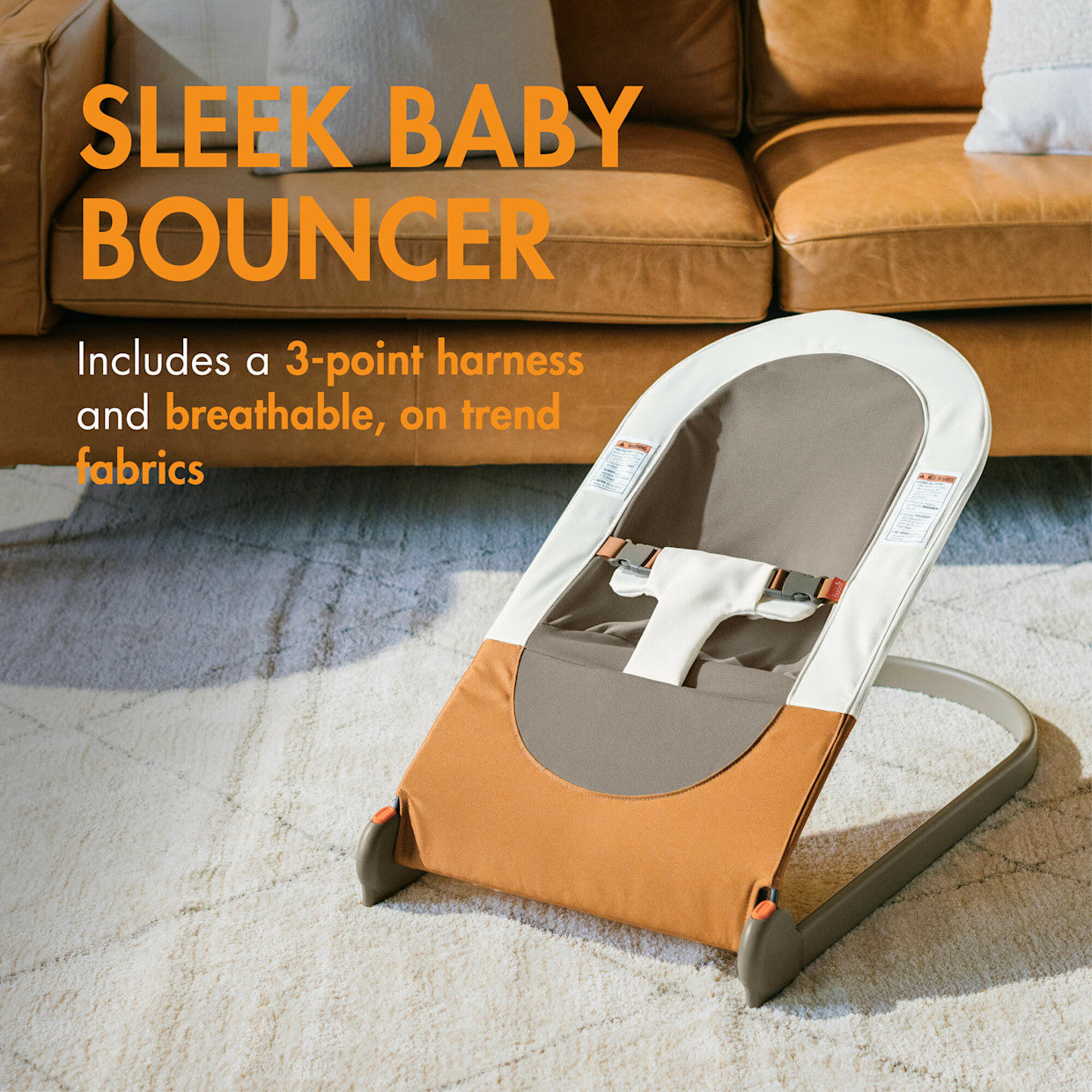 Boon SLANT Adjustable Infant Bouncer (Brown)