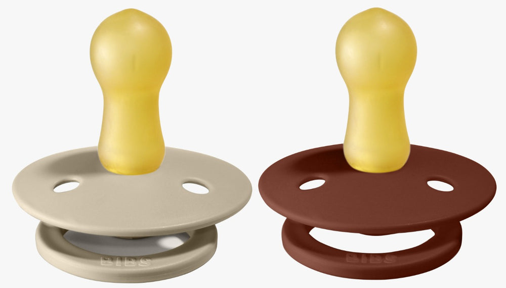 Bibs Pacifier Size 2 - Toddler 6-18M (2pcs) Sand/Rust