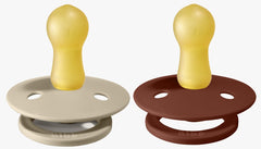 Bibs Pacifier Size 2 - Toddler 6-18M (2pcs) Sand/Rust