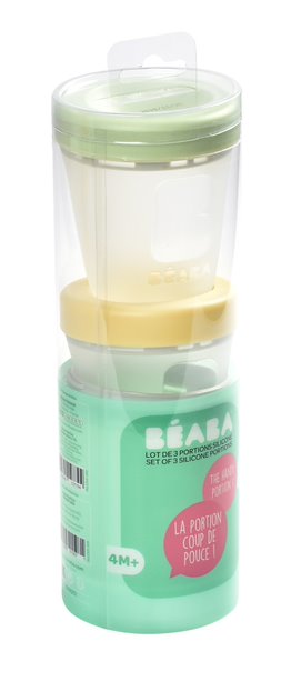 Beaba Silicone Portions Set of 3 Spring