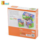 viga 6-side Cube Puzzle - Farm Animals