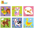 viga 6-side Cube Puzzle - Farm Animals