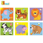 viga 6-side Cube Puzzle - Wild Animals