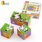 viga 6-side Cube Puzzle - Wild Animals