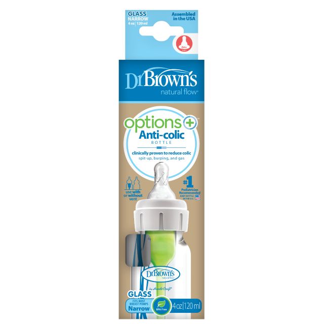 Dr Brown's 4 oz 120 ml Glass Narrow Options Bottle 1 Pack