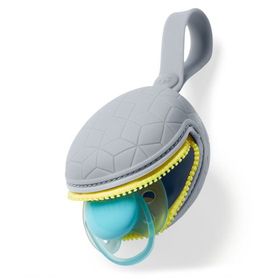 Skip hop Grab & Go Silicone Pacifier Holder Grey