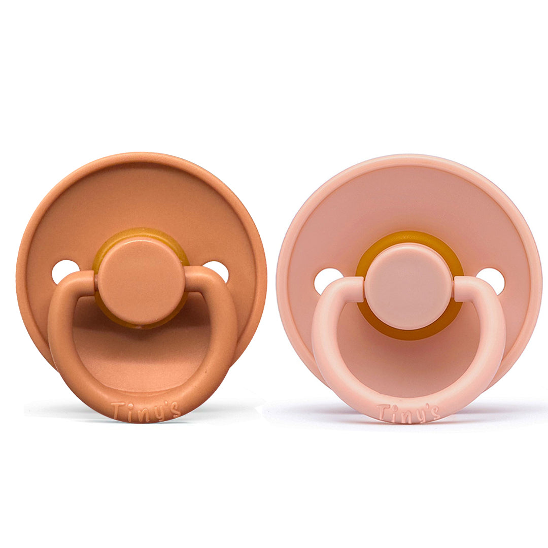 Tiny's Pacifier - 2pcs - Smoke Pink & Capucino Size 2