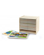 viga 16-Piece-Puzzle  - 12pcs Set w/Storage Shelf