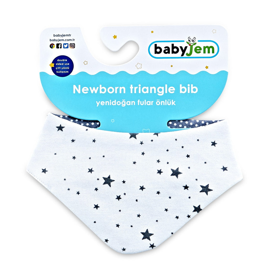 BABYJEM NEWBORN SCARF APRON WITH STAR DESIGN