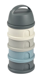 Beaba Formula Milk Container - 4 Compartments - Mineral grey/blue