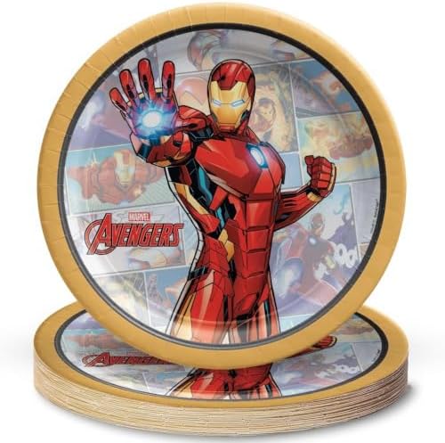 IRON MAN PAPER PLATES 7INCH-8PCS