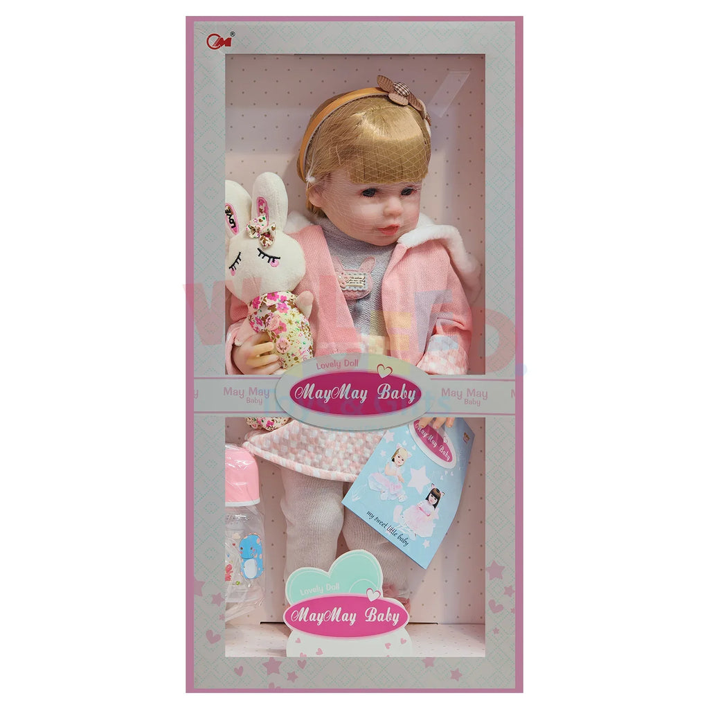 55cm Baby Doll in Pink Outfit with Talking & Accessories