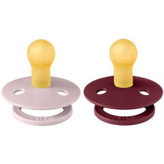 Bibs Pacifier Size 1 - Baby 0-6M (2pcs) - Pink Plum/Elderberry
