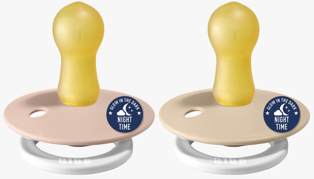 Bibs Pacifier Size 2 - Toddler 6-18M (2pcs) Blush Night/Vanilla Night