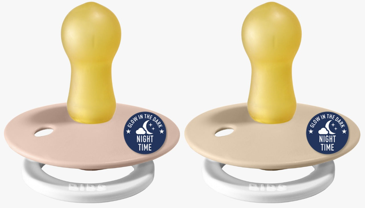 Bibs Pacifier Size 2 - Toddler 6-18M (2pcs) Blush Night/Vanilla Night