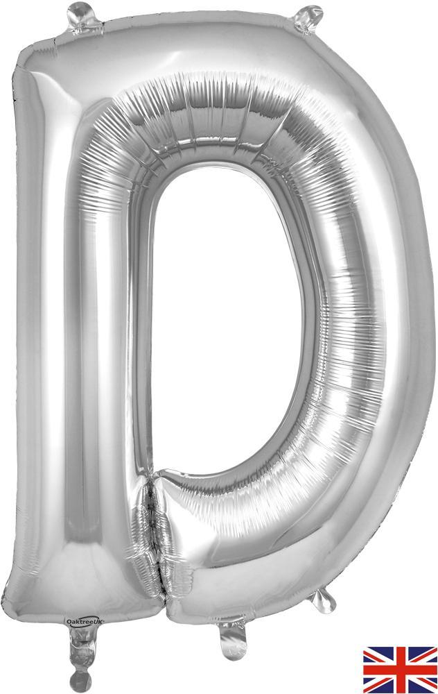 P50 LETTER D SILVER BALLOON 24X331"