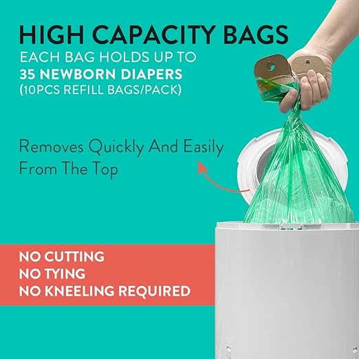 Prince Lion Heart My Twist'r Nappy Disposal System Refill Bags: lock in the odours - 10pk Green