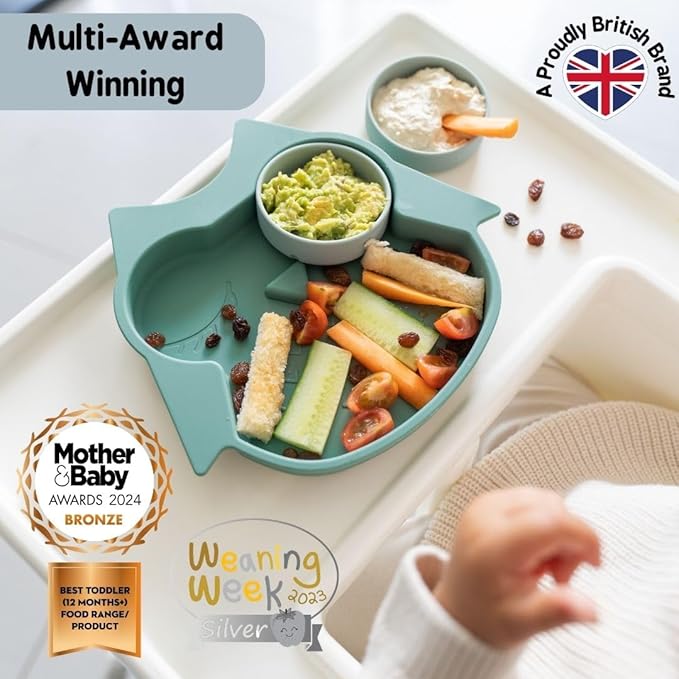 Tidy Tot Silicone Suction Plate with Pots Fox