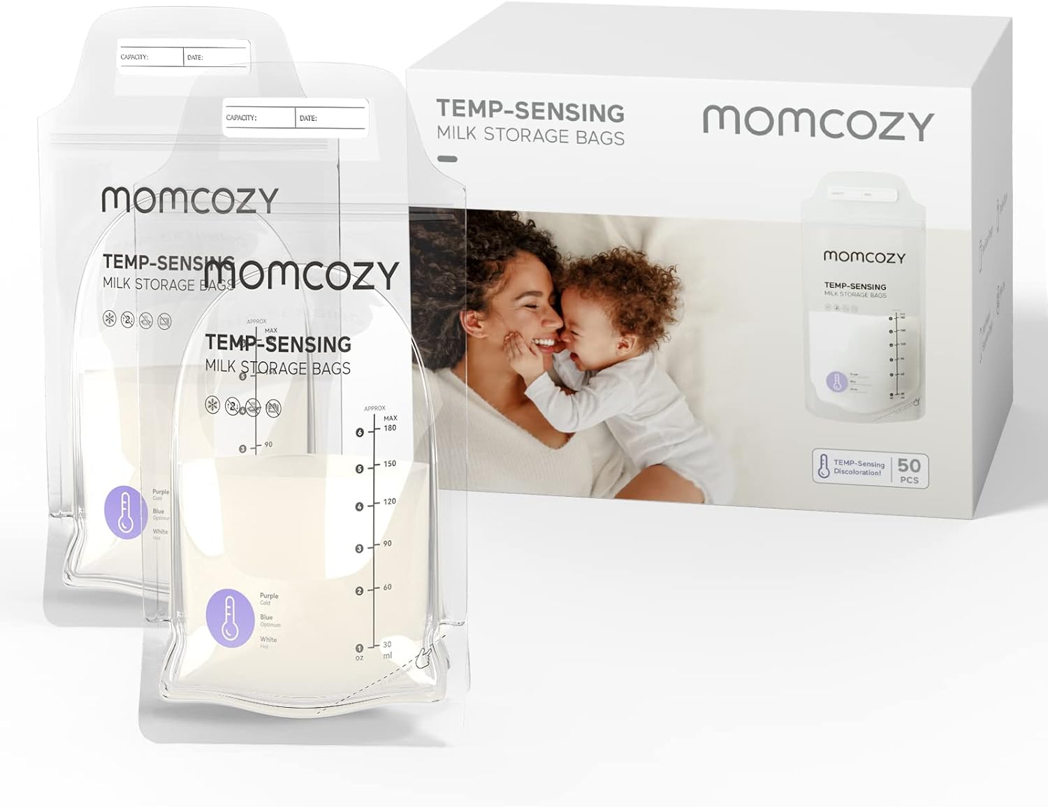 Momcozy Breastmilk Storing Bags - 50pcs