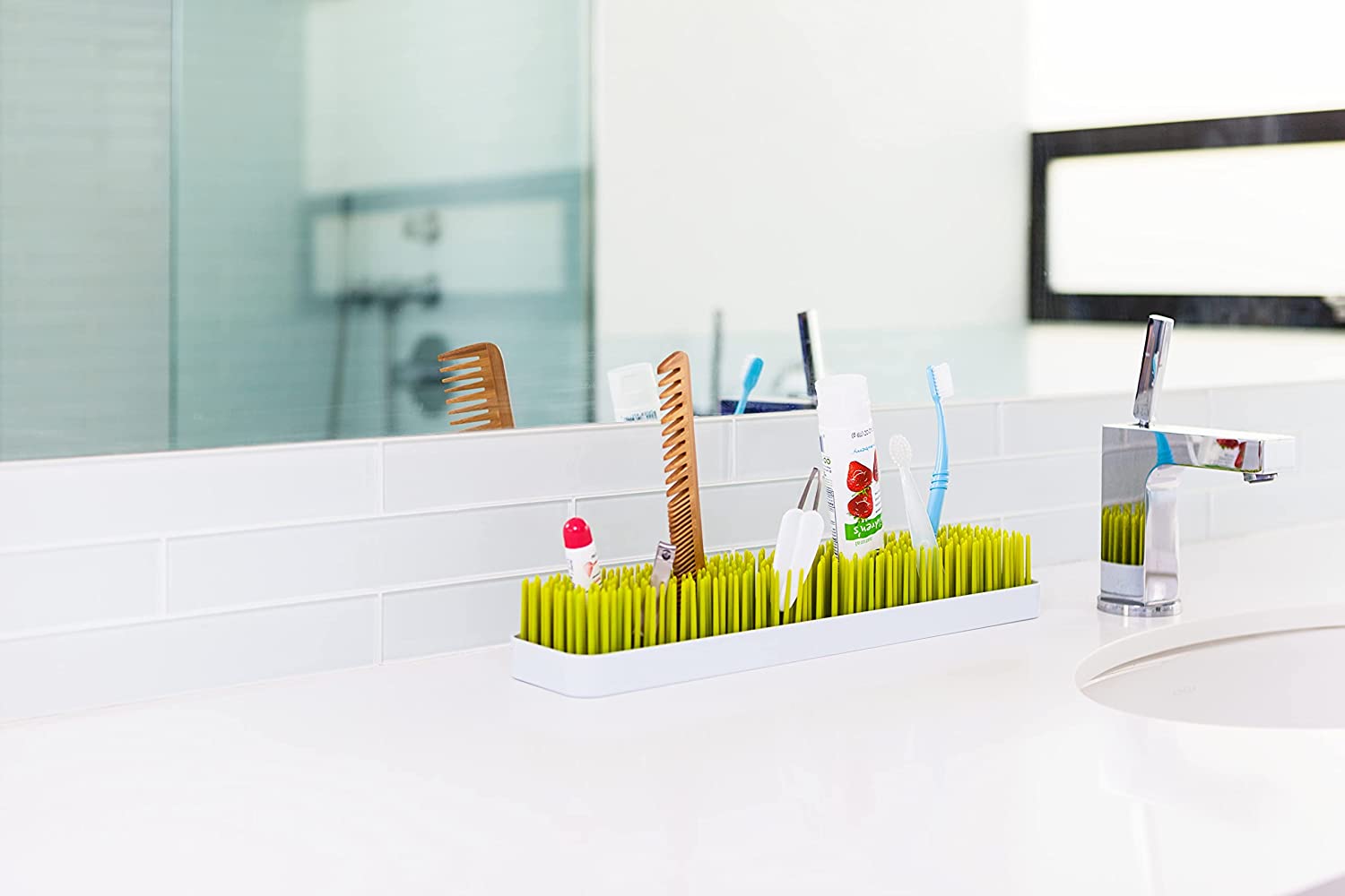 Boon- Patch Countertop Drying Rack, Green