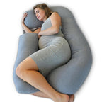 Pharmedoc U Shape Full Body Pillow - Dark Grey Cooling Cover