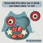 Tidy Tot Silicone Suction Plate with Pots Fox