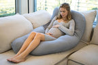 Pharmedoc U Shape Full Body Pillow - Dark Grey Cooling Cover