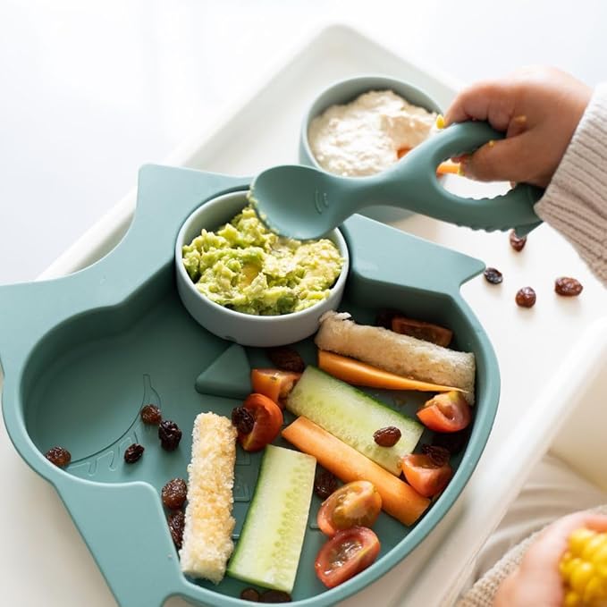 Tidy Tot Silicone Spoon Twin Pack Fox and Owl