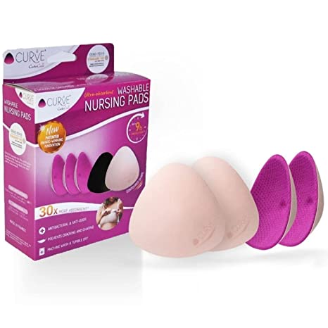 Curve Essential Plus 4 Washable Nursing Pads Day Fuchsia