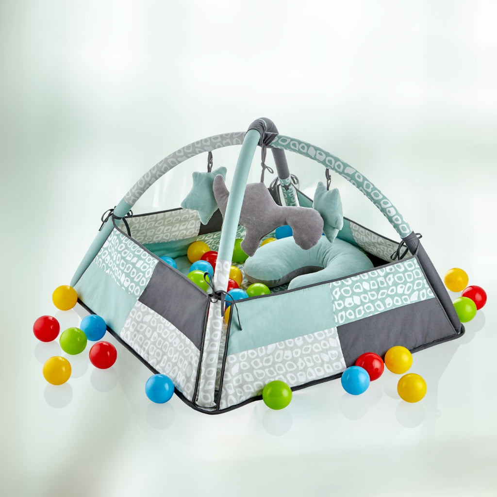 بيبي جيم - سجادة اللعب مع الكرات - أخضر