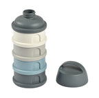 Beaba Formula Milk Container - 4 Compartments - Mineral grey/blue