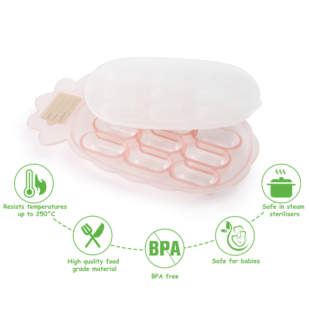 Haakaa Silicone Pineapple Nibble Tray - Blush