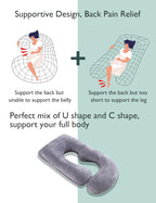 Momcozy Pregnancy Pillows for Sleeping, U Shaped Full Body Maternity Pillow with Removable Cover1