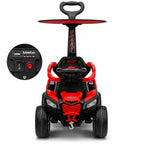 6V Kids Ride On Car with Canopy Leather Seat Bluetooth Lights