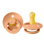Bibs Natural Rubber Pacifier - Peach 0-6 Months