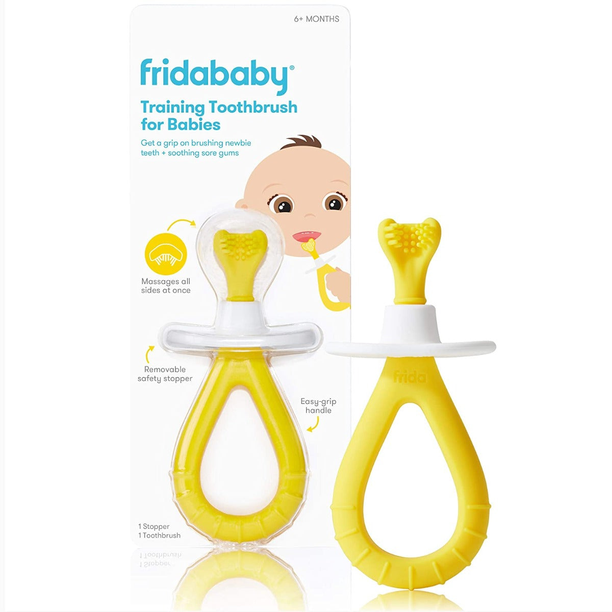 Fridababy-Training Toothbrush for Babies with Soft Silicone Bristles