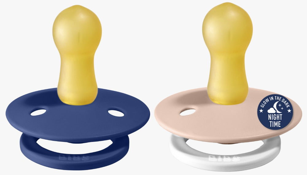 Bibs Pacifier Size 2 - Toddler 6-18M (2pcs) Midnight/Blush Night