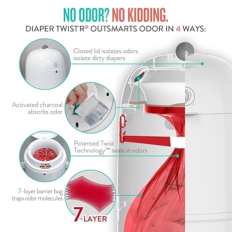 Prince Lion Heart My Twist'r Nappy Disposal System White