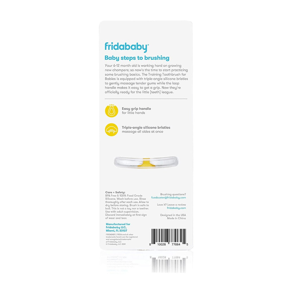 Fridababy-Training Toothbrush for Babies with Soft Silicone Bristles