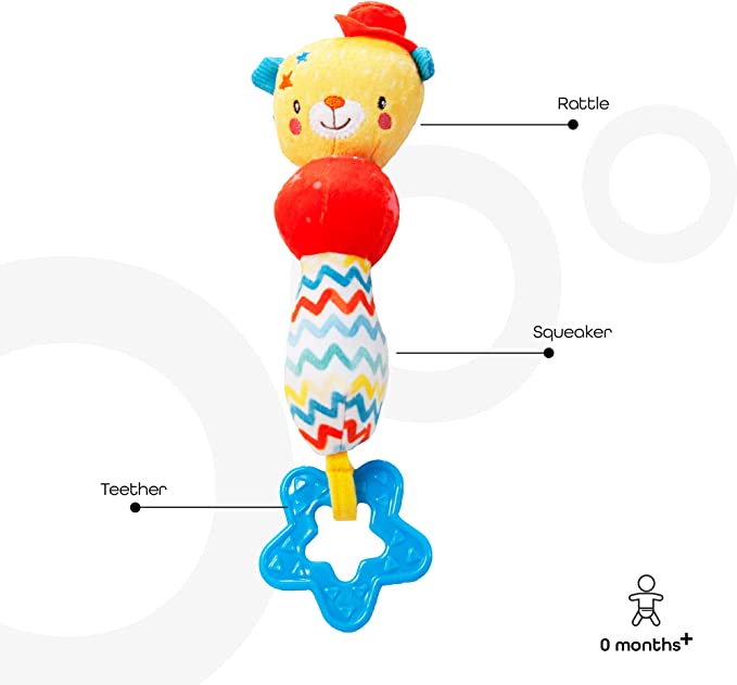 MOON - SOFT RATTLE TOY - BEAR