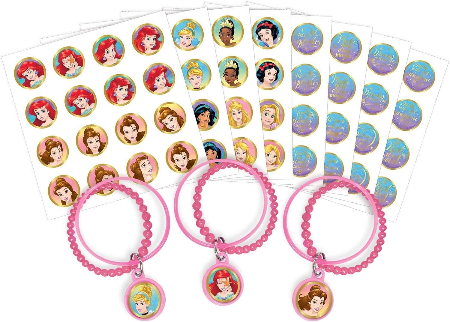 DISNEY PRINCESS BRACELETS 8PCS.