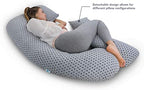 Pharmedoc U-Shape Pregnancy Pillow - Grey/Stars (Jersey Cover)